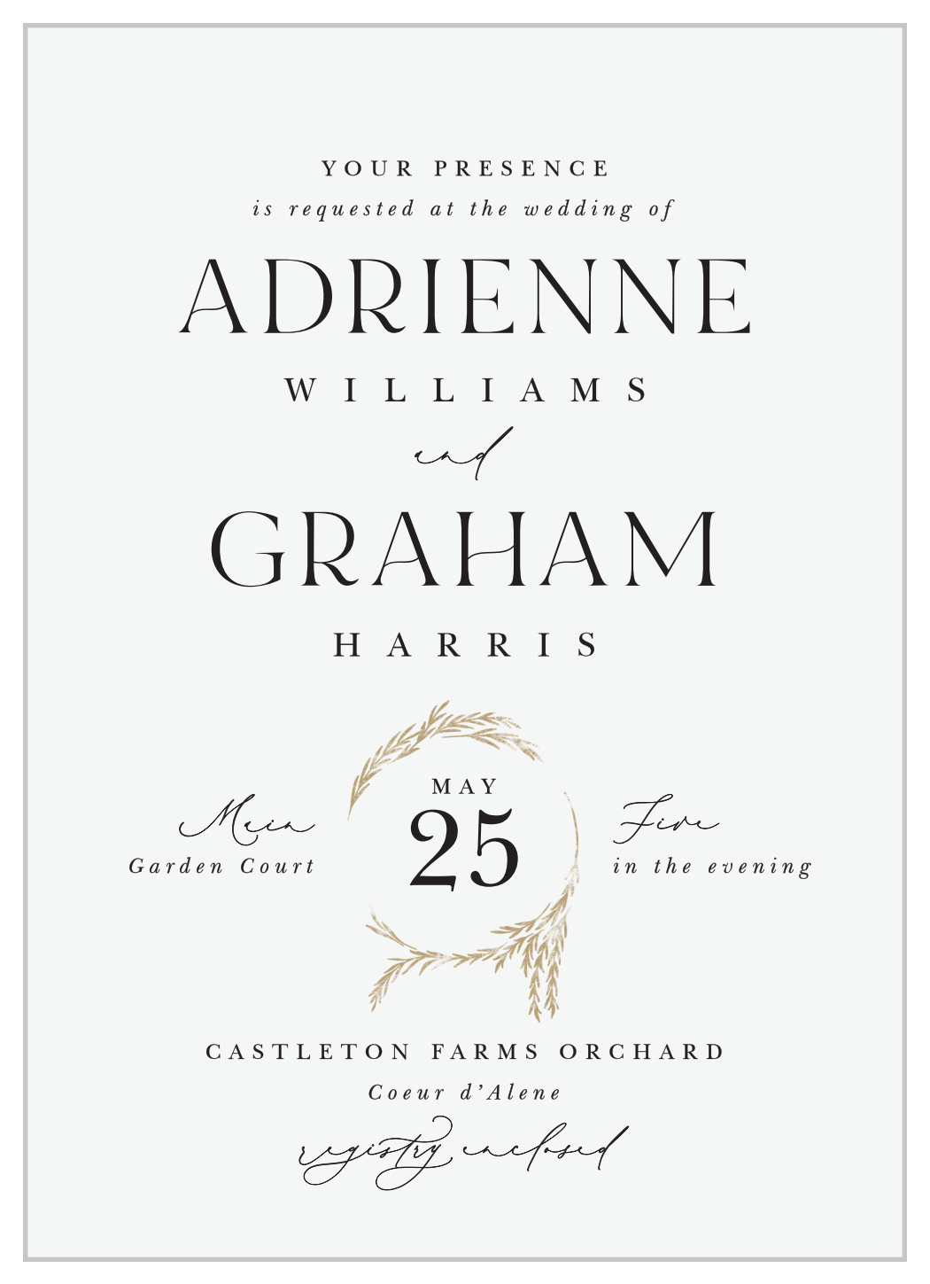Looking Glass Wedding Invitations