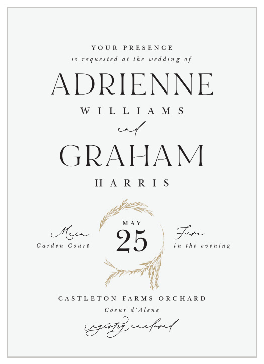 Announce your wedding in style and showcase your personal taste with our Looking Glass Wedding Invitations. 