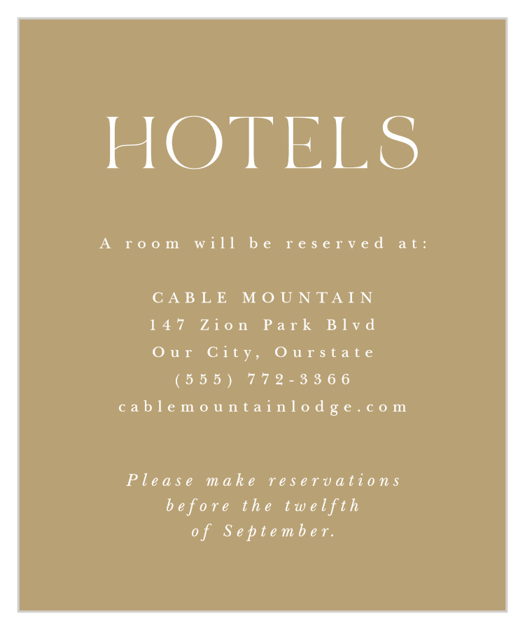 Looking Glass Accommodation Cards
