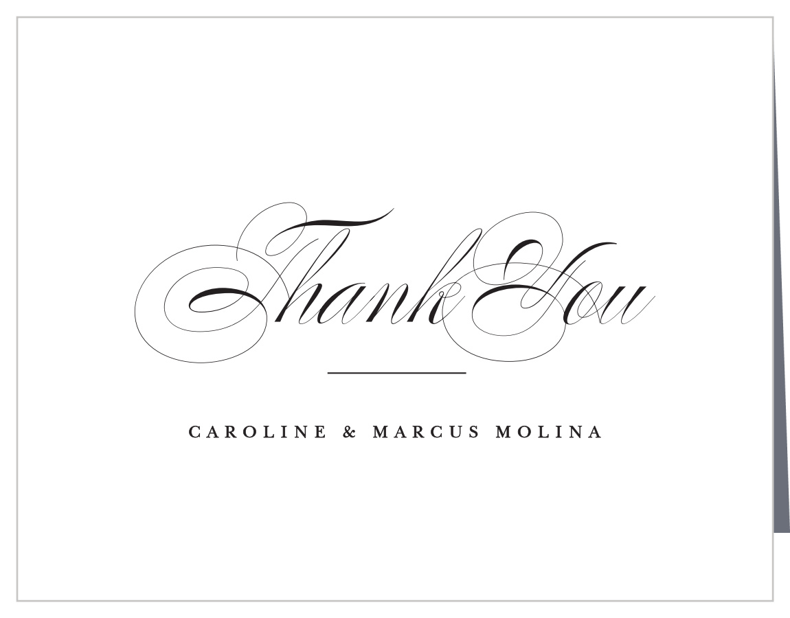 Considered Cursive Wedding Thank You Cards