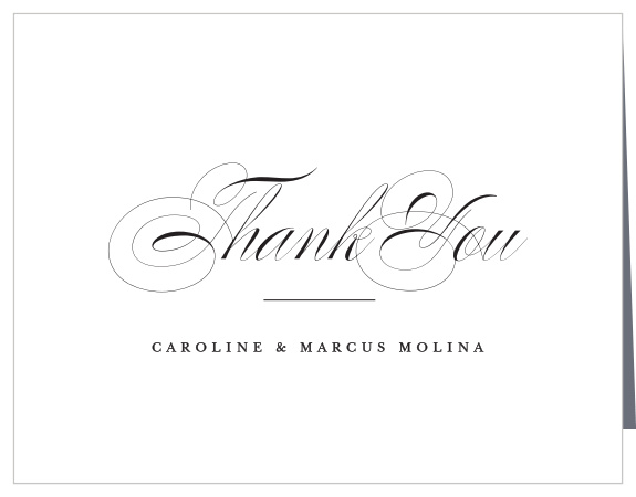 Considered Cursive Wedding Thank You Cards
