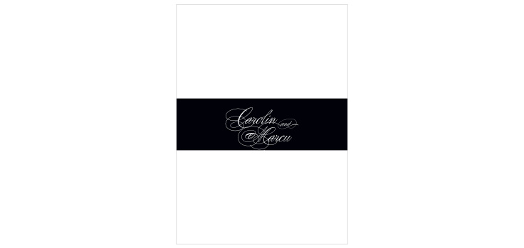 Considered Cursive Wedding Belly Bands