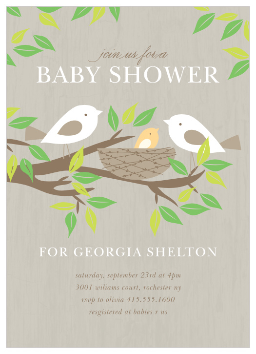 Have these stork deliver your baby shower details! Customize the colors and fonts and personalize it right online. See your changes instantly! 