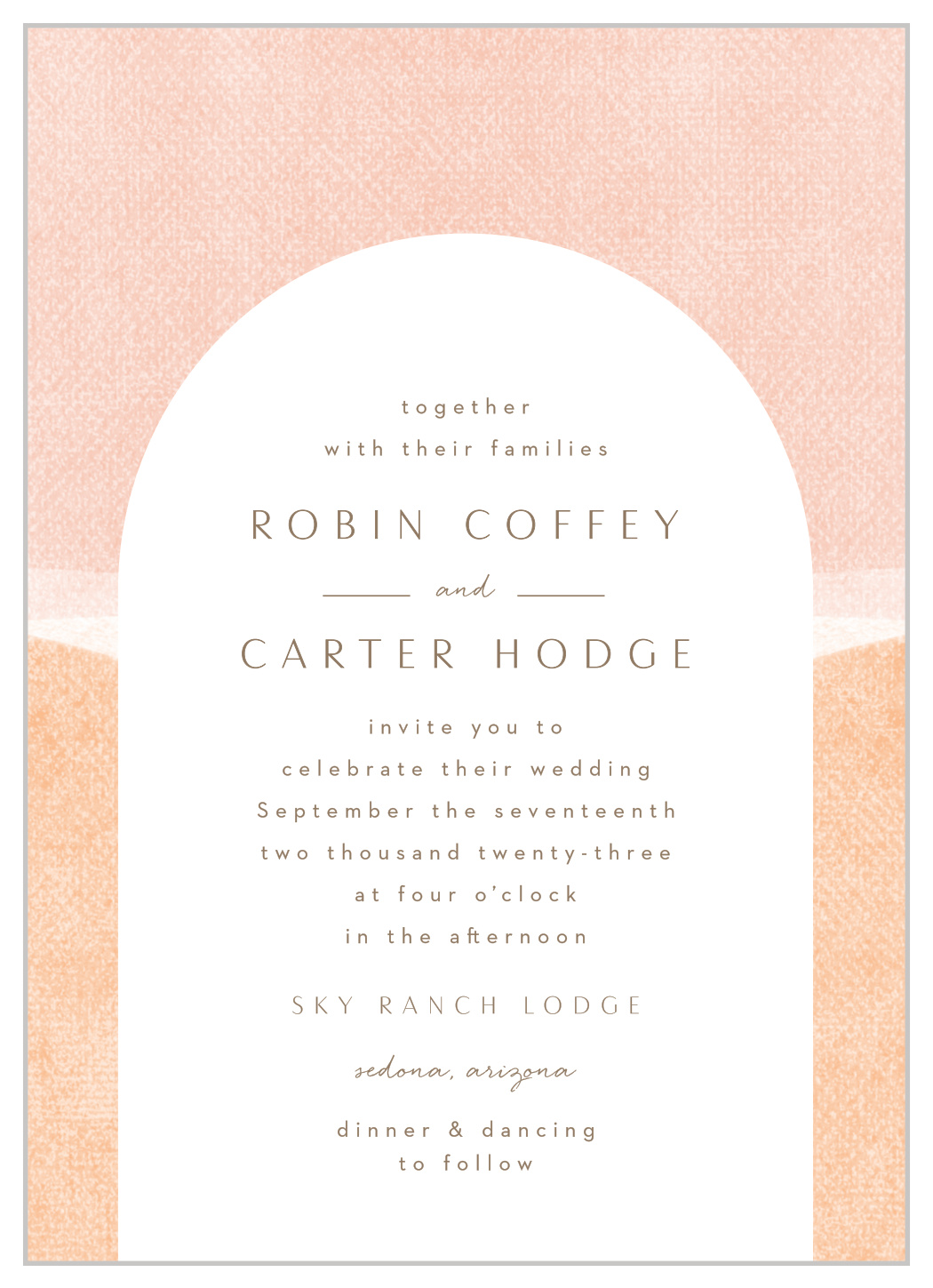 Artful Arch Wedding Invitations