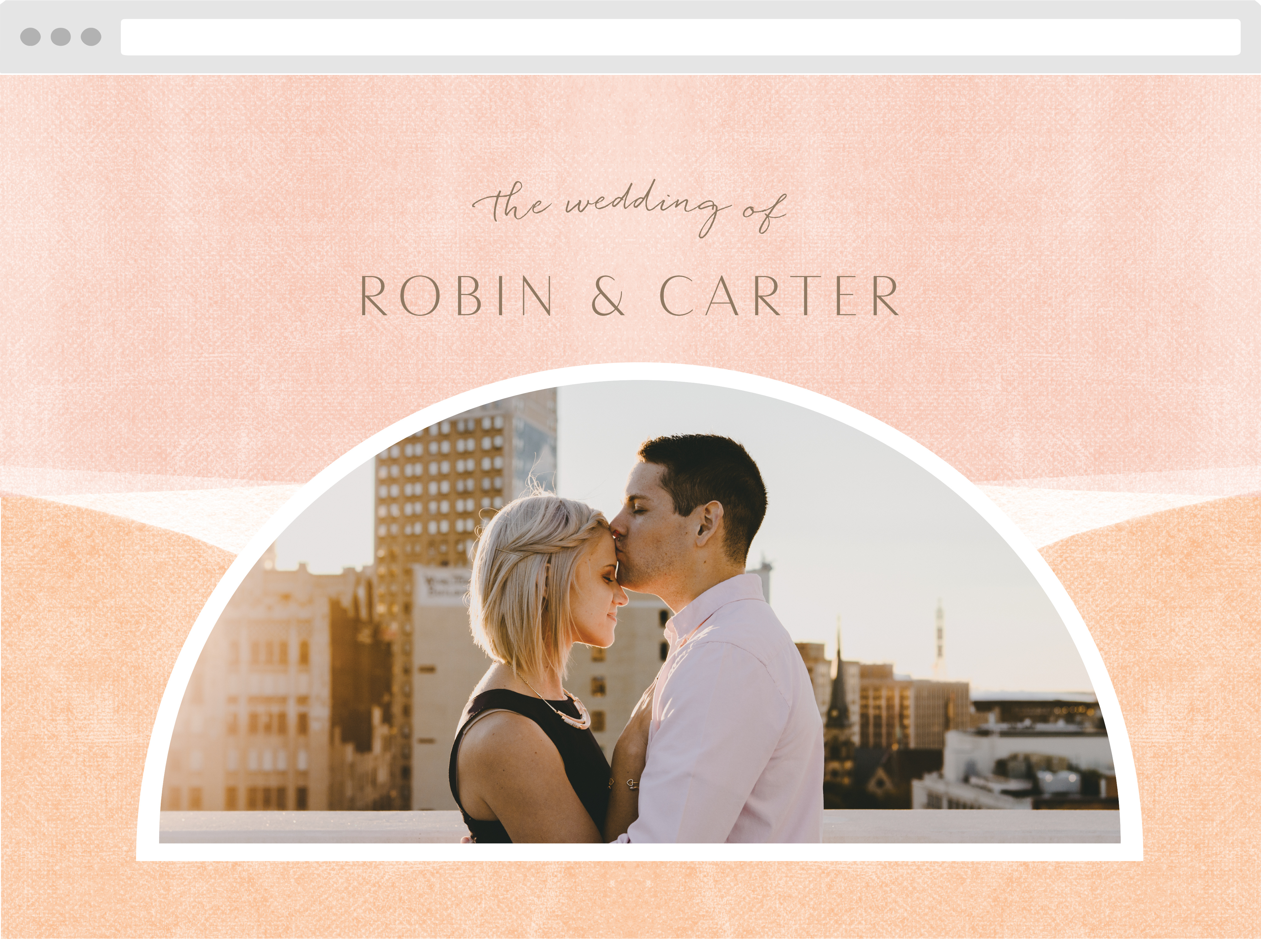 Artful Arch Wedding Website