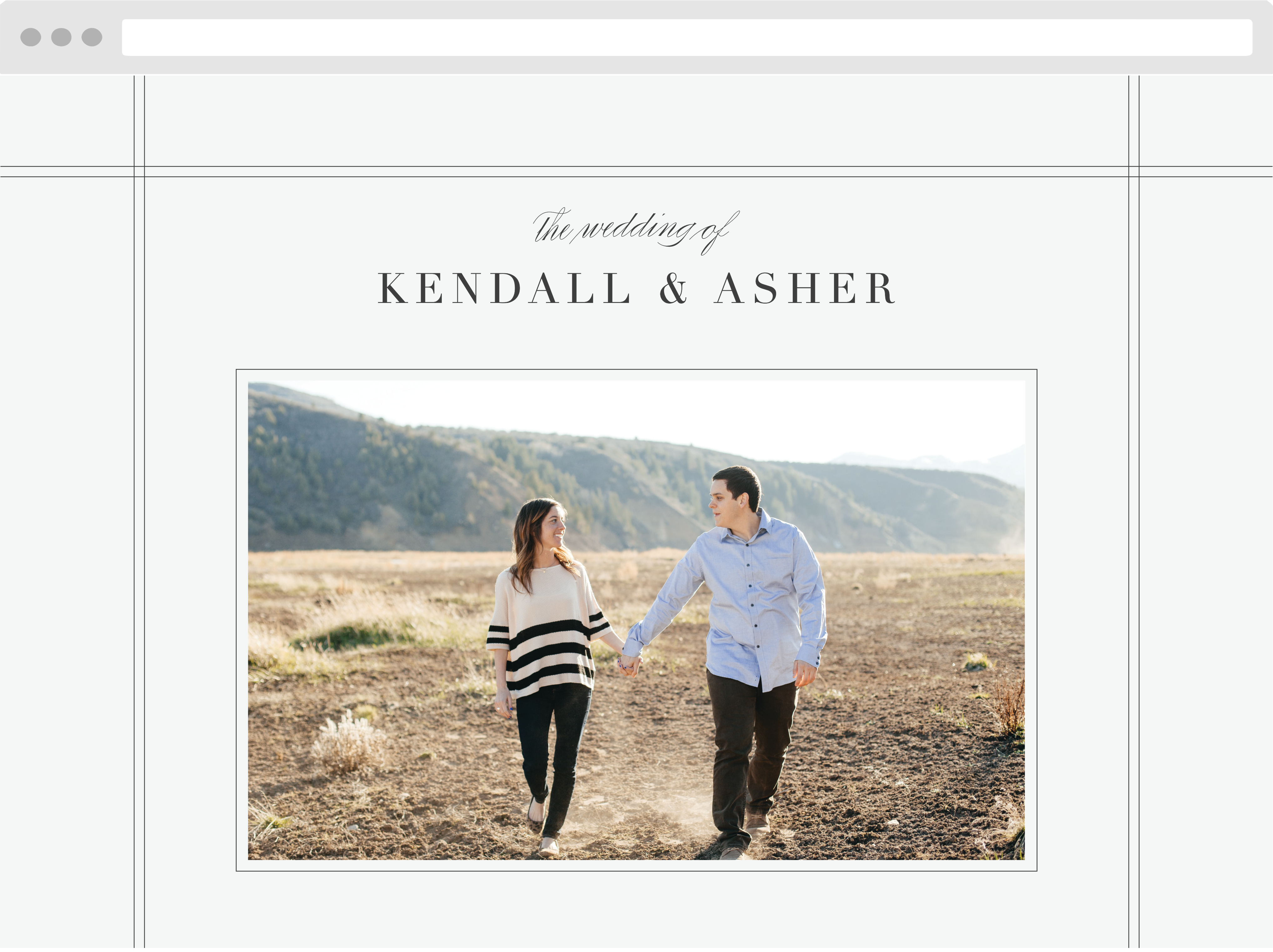 Classical Statement Wedding Website