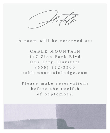 Watercolor Layers Accommodation Cards