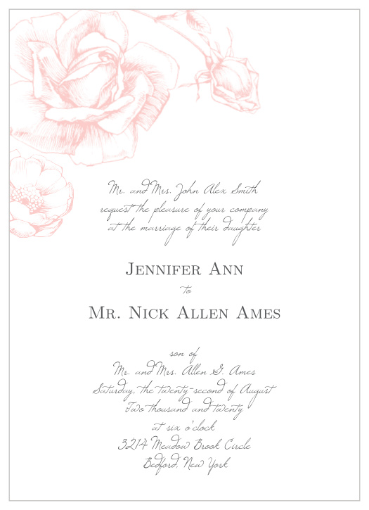 This clean and traditional invitation is an elegant way to announce your special day.