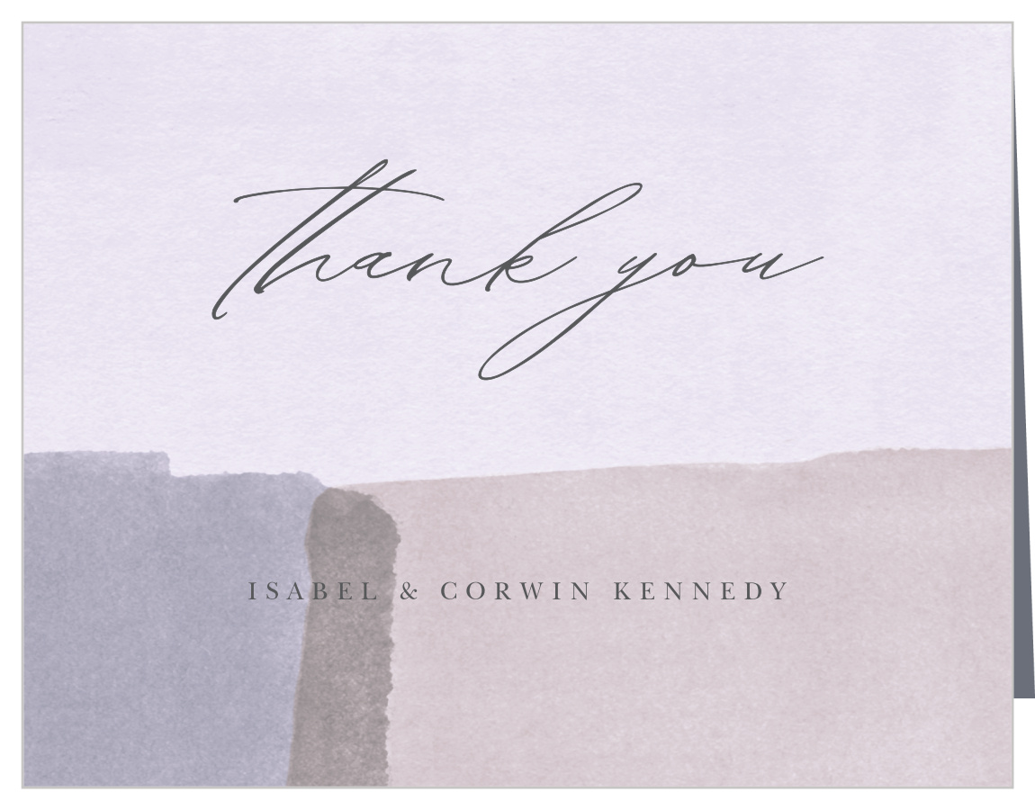 Watercolor Layers Wedding Thank You Cards