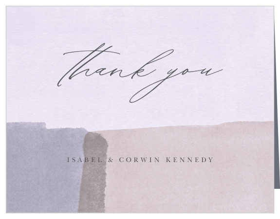Watercolor Layers Wedding Thank You Cards