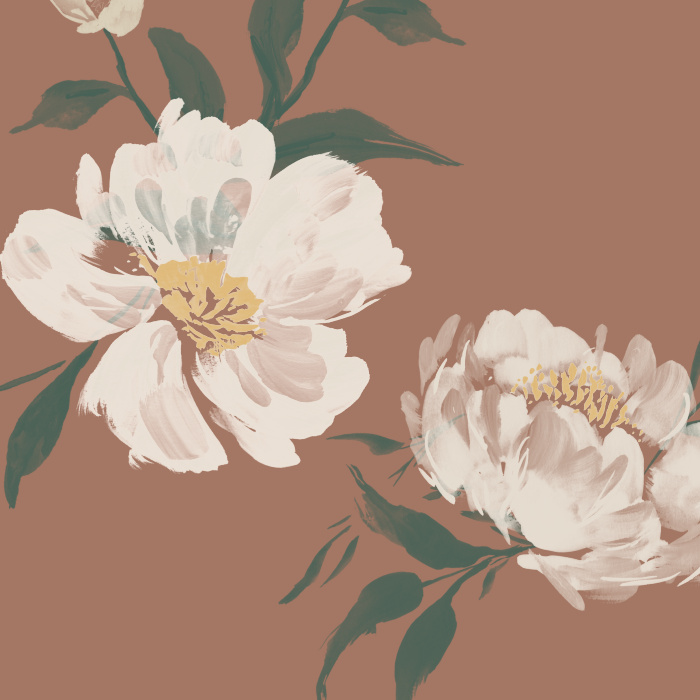 Update the look of any room in your home with our Painted Peonies Peel And Stick Removable Wallpaper.