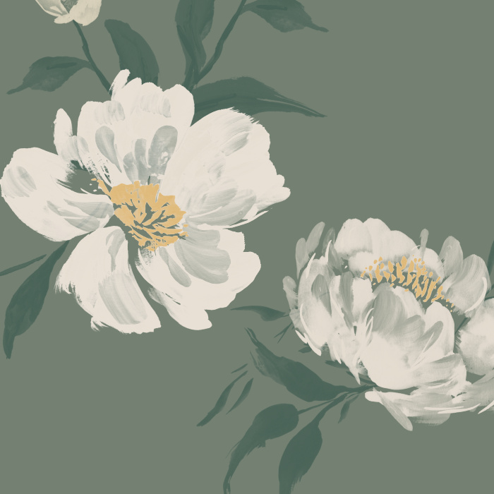 Update the look of any room in your home with our Painted Peonies Peel And Stick Removable Wallpaper.