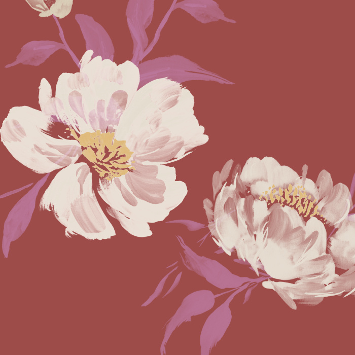Update the look of any room in your home with our Painted Peonies Peel And Stick Removable Wallpaper.