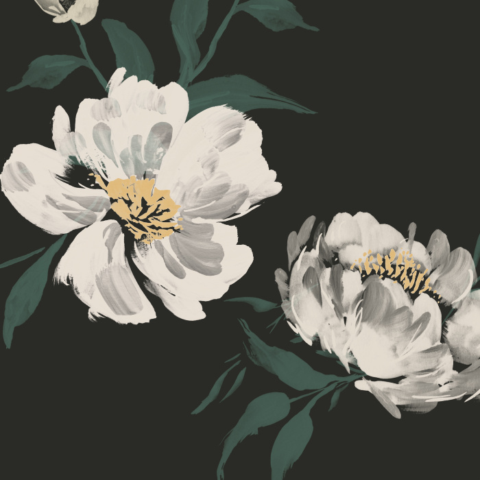Update the look of any room in your home with our Painted Peonies Peel And Stick Removable Wallpaper.