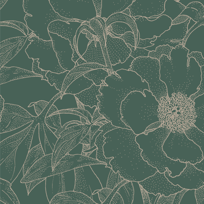 Add a classic touch to the interior home with the floral pattern used in our Vintage Anemones Peel And Stick Removable Wallpaper.