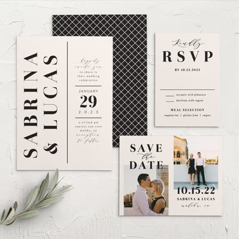 Cutest Couple Portrait Wedding Invitations