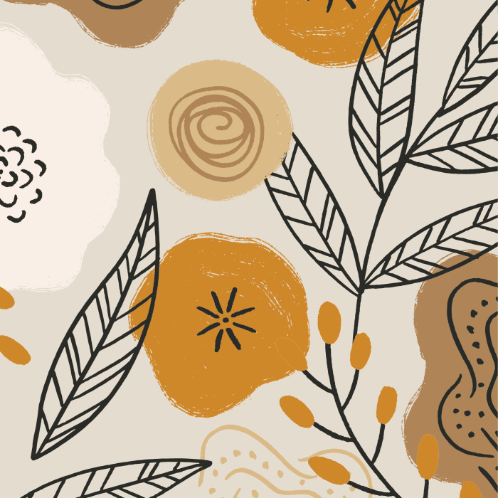 Add a touch of autumn to your walls with our Sketched Floral Peel And Stick Removable Wallpaper.