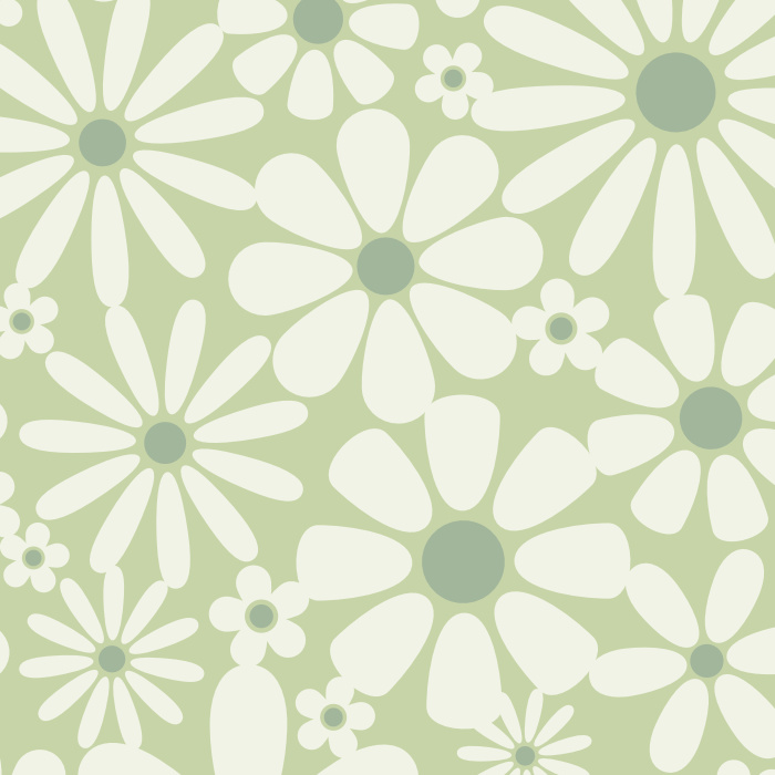 Add a cute accent wall of daisies to your interior with our Nostalgic Flowers Peel And Stick Removable Wallpaper. 