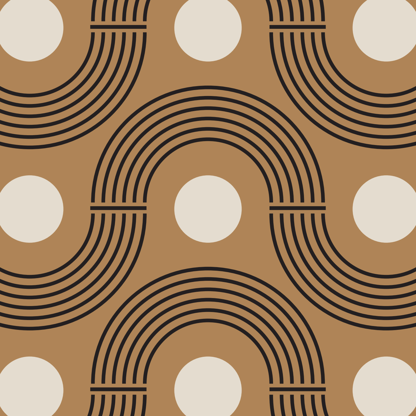 Midcentury Waves Wallpaper