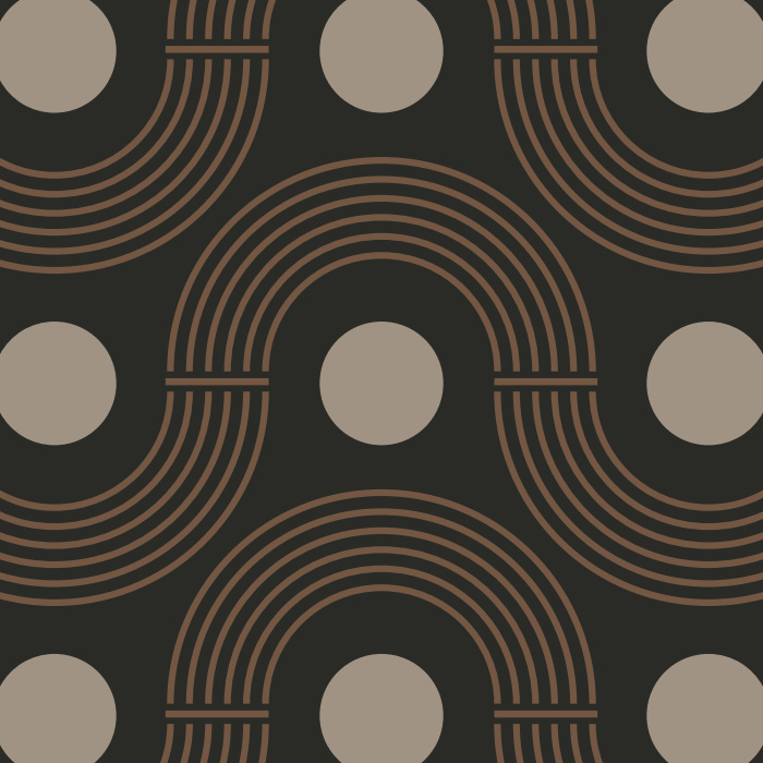 Add an abstract and geometric design to any wall of your interior with our Midcentury Waves Peel And Stick Removable Wallpaper. 