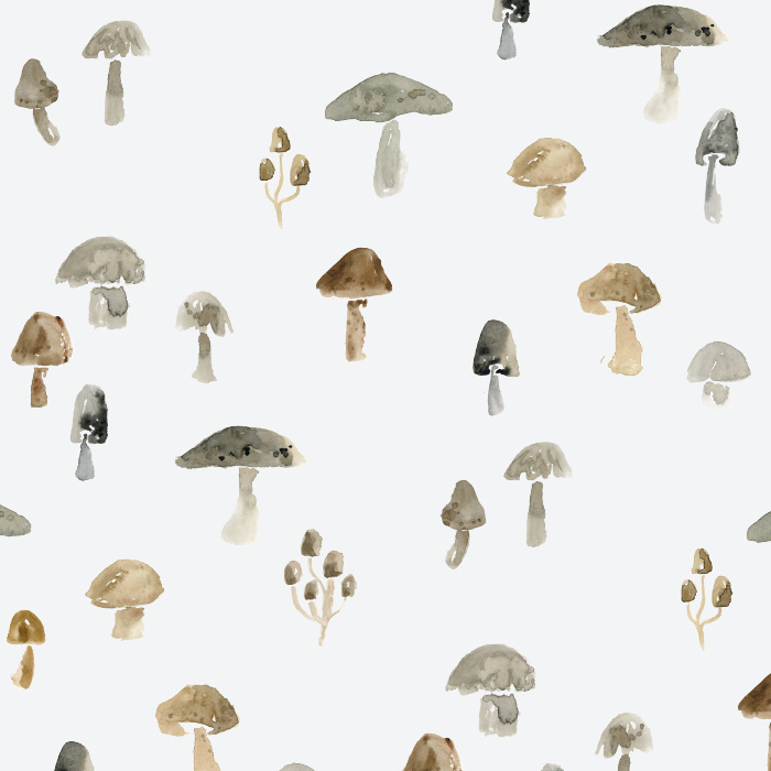 Add a playful, unique touch to your space with our Wild Mushrooms Wallpaper. 