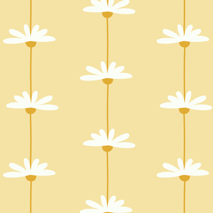 Create a playful, indoor garden with our Daisy Lines Wallpaper.