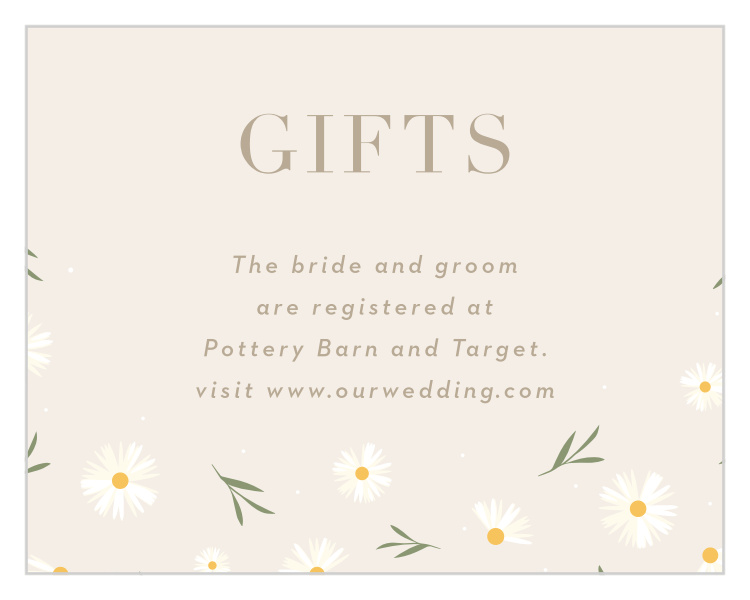 Falling Daisies Registry Cards