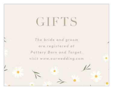 Falling Daisies Registry Cards