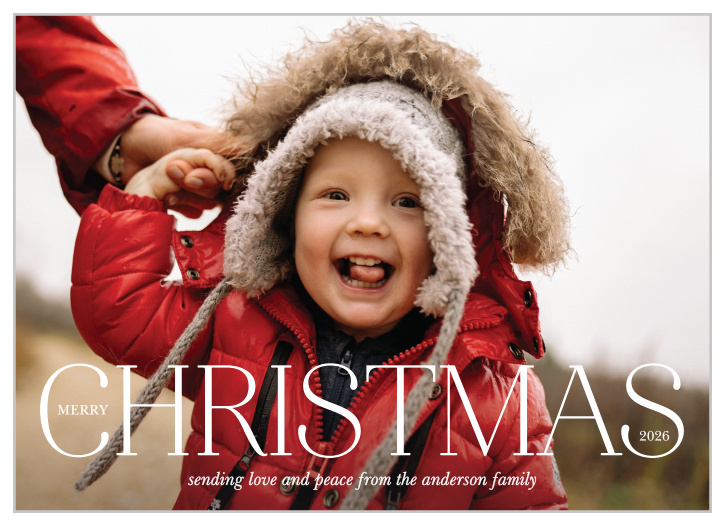 The Winter Type Christmas Cards are sure to spread Christmas cheer to family and friends!