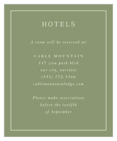 Mod Monogram Accommodation Cards