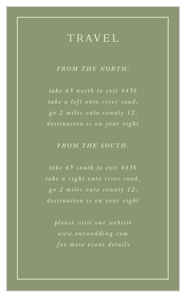 Mod Monogram Direction Cards