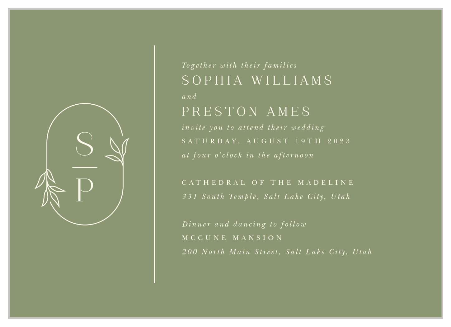 Mod Monogram Wedding Invitations