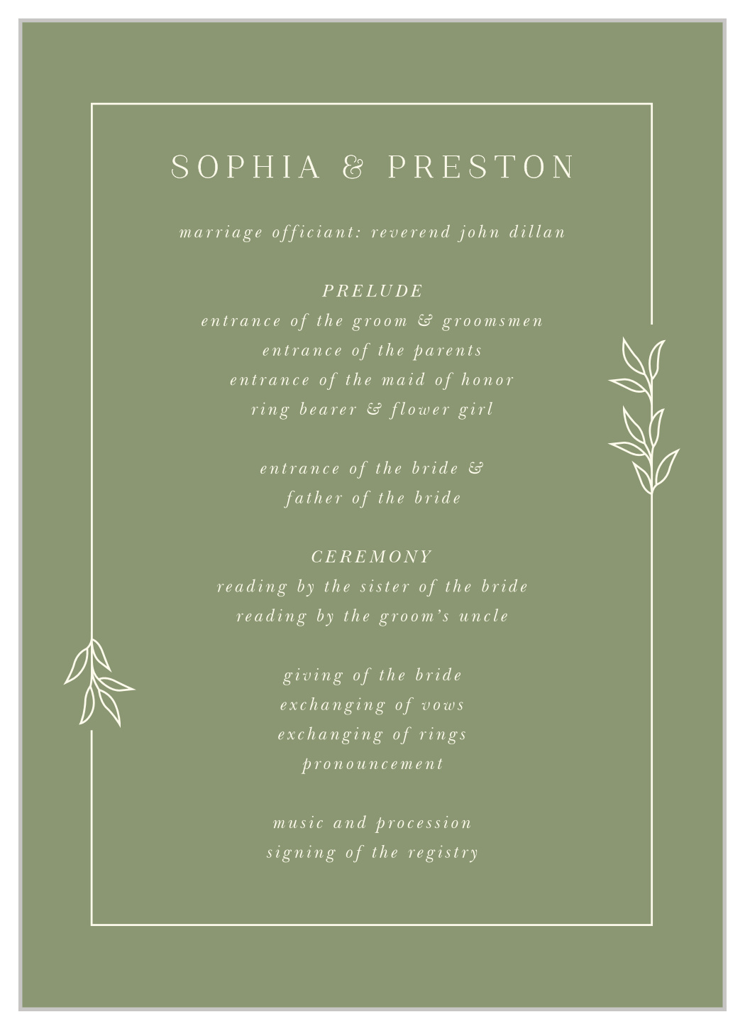 Mod Monogram Wedding Programs