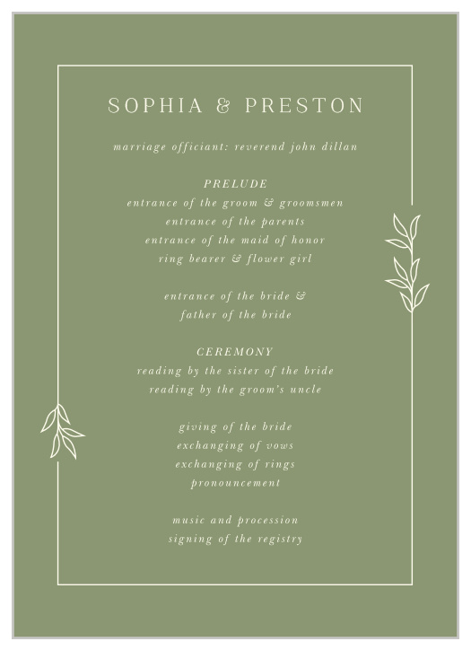 Mod Monogram Wedding Programs