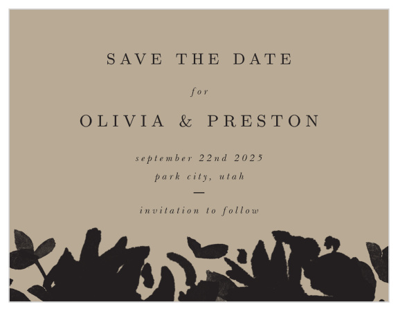 Inform friends and family of your wedding date with our Inked Florals Save the Date Magnets. 
