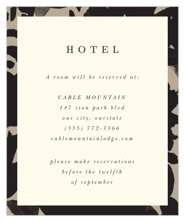 Inked Florals Accommodation Cards