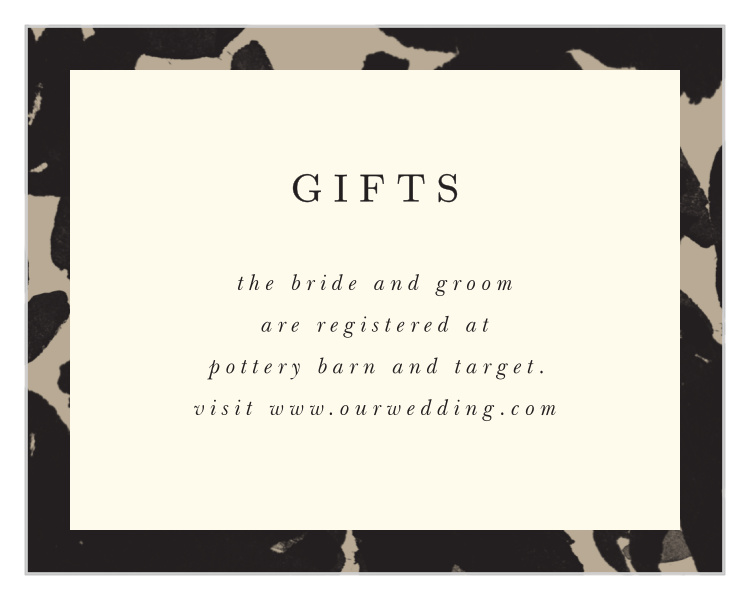 Inked Florals Registry Cards
