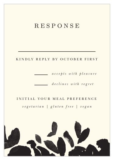 Inked Florals Response Cards
