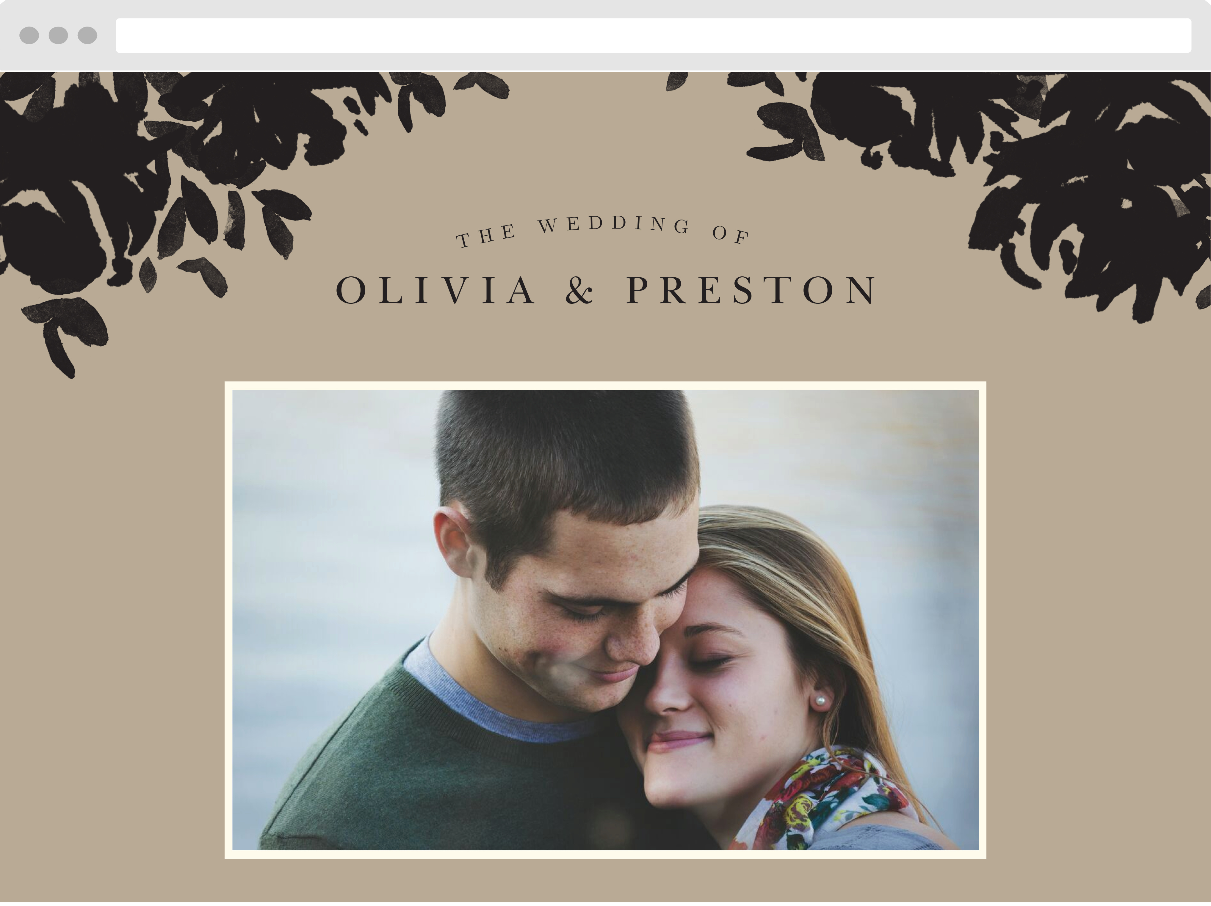 Inked Florals Wedding Website
