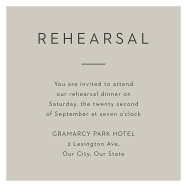 Party Party Rehearsal Cards