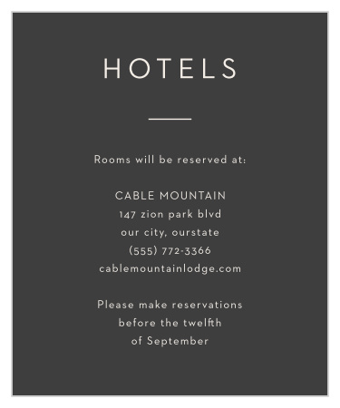 Party Party Accommodation Cards