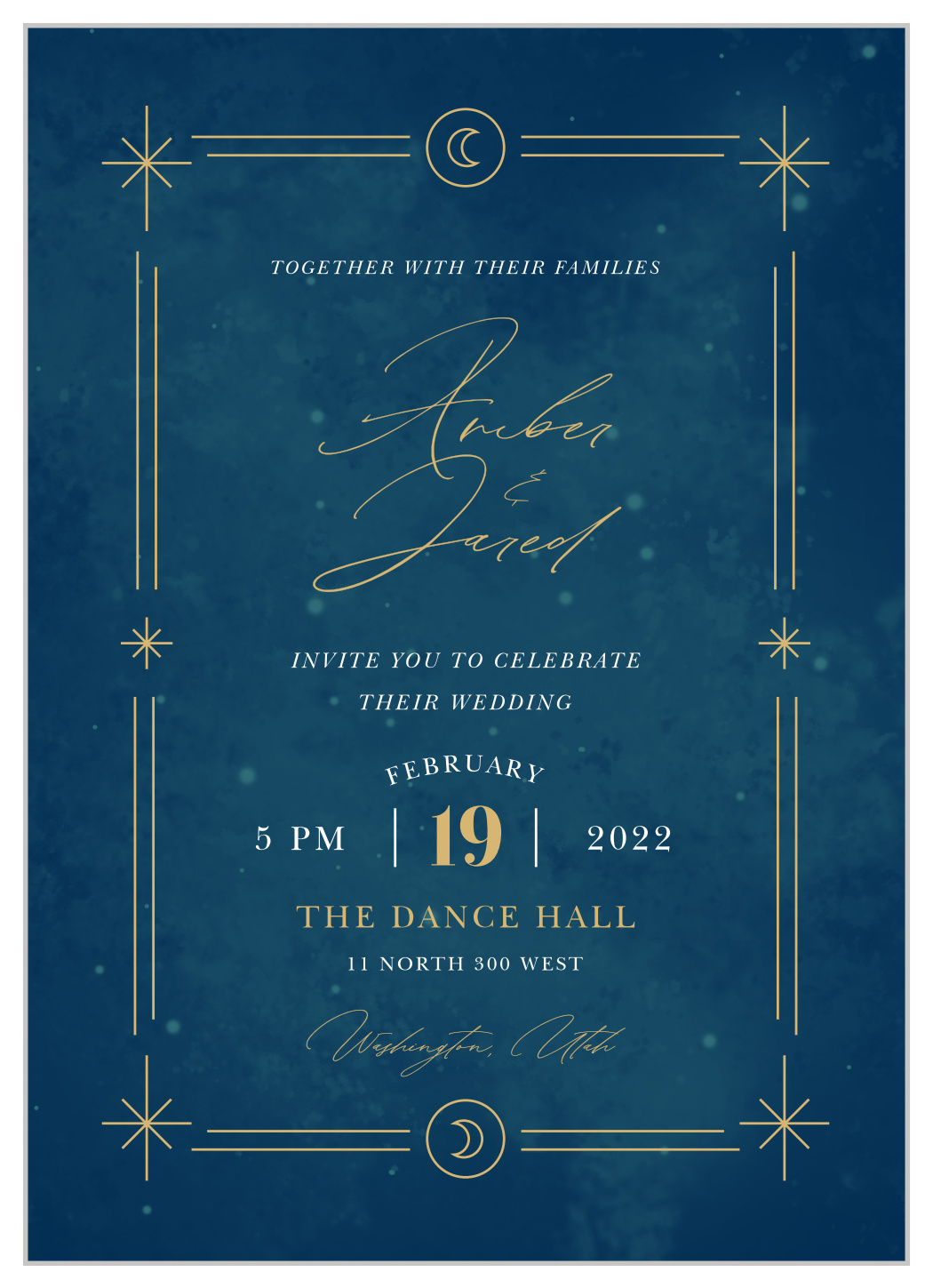 Starry Boho Wedding Invitations