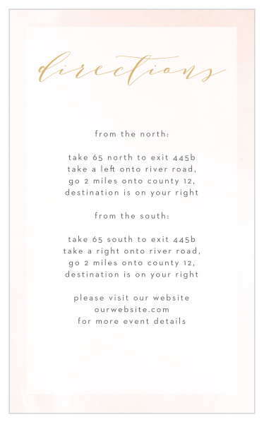 Modern Wash Direction Cards