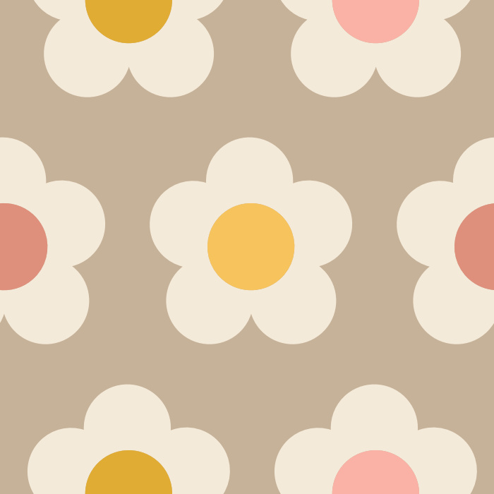 Create the flowery room of your child's dreams with our Retro Flora Peel And Stick Removable Wallpaper.