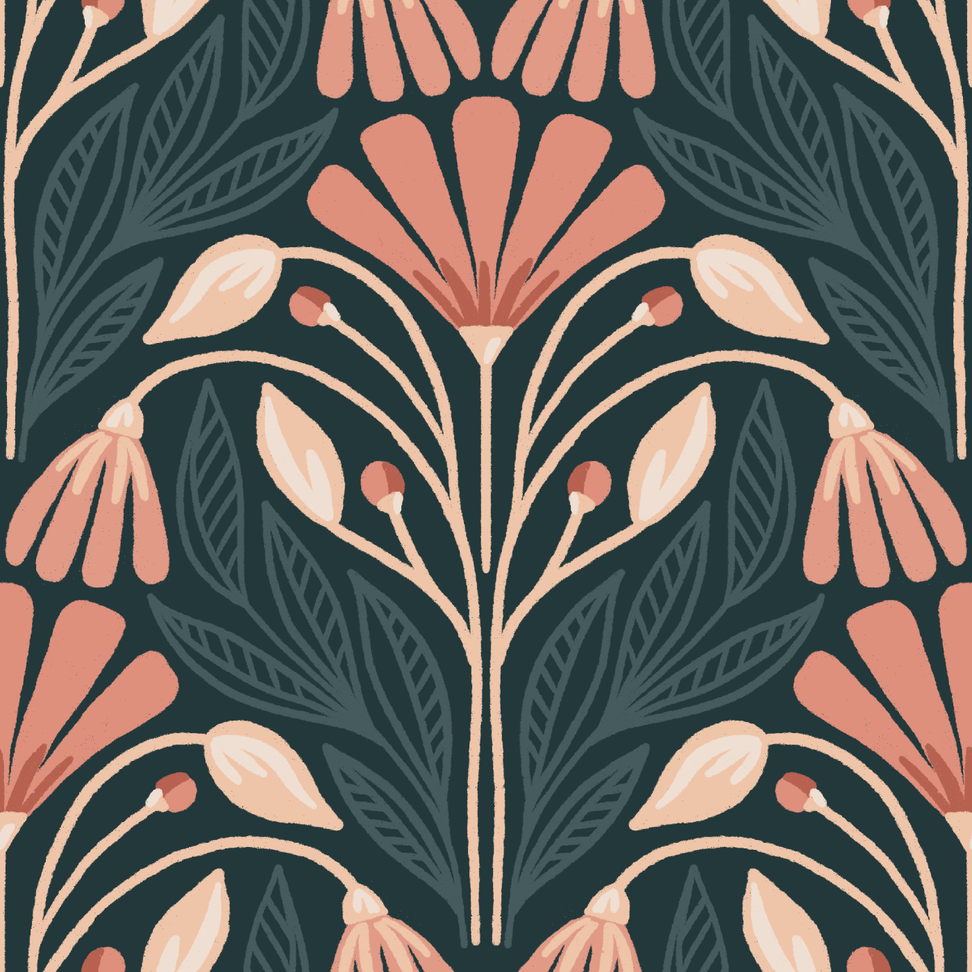 Meadow Damask Wallpaper