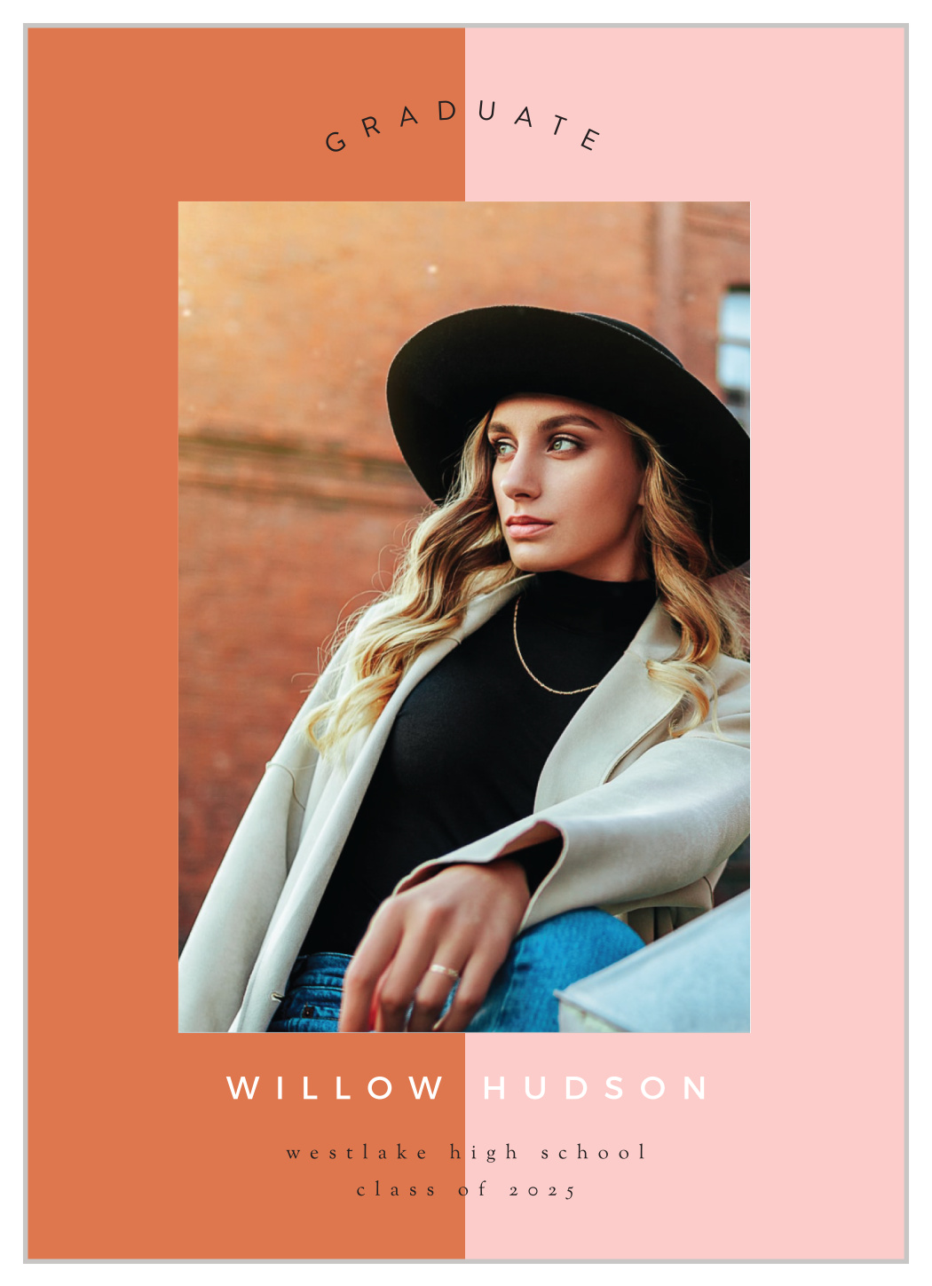 Half & Half Graduation Announcements