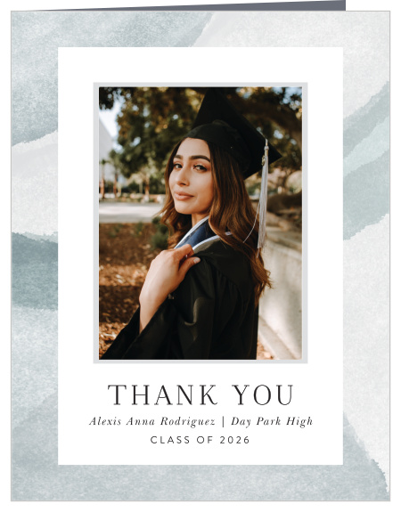 Thank everyone that helped you on your journey with our Artful Graduate Thank You Cards. 