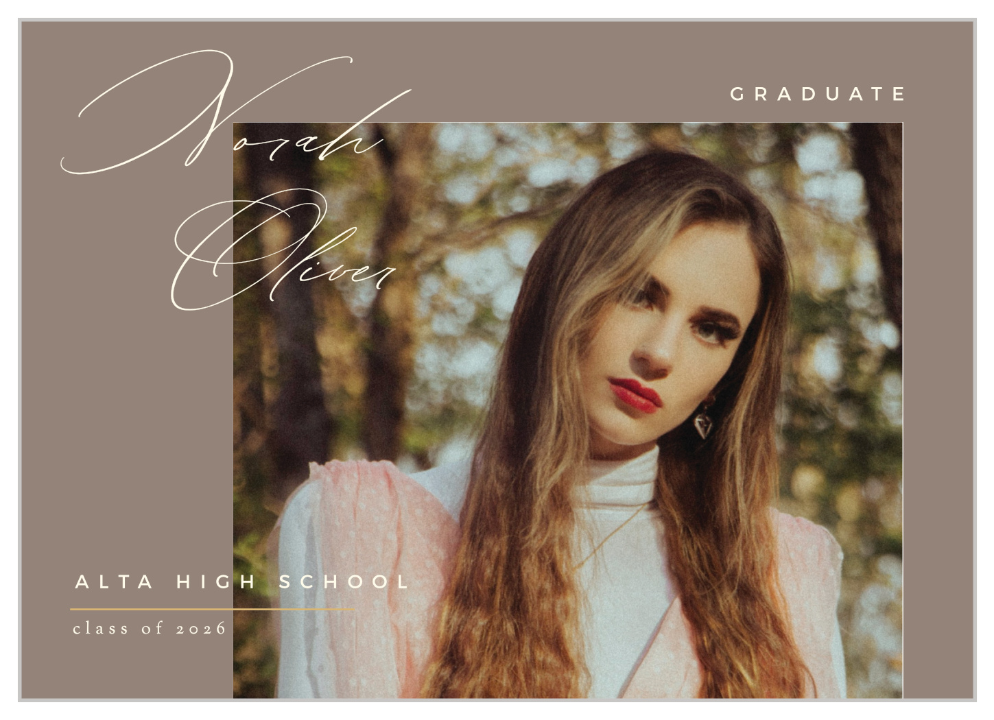 Chic Grad Graduation Announcements