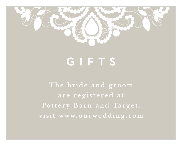 Old Fashioned Charm Registry Cards