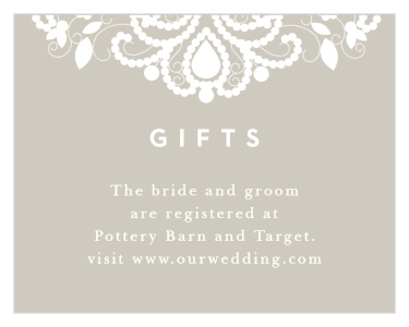 Old Fashioned Charm Registry Cards